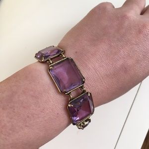 J.Crew purple jeweled bracelet